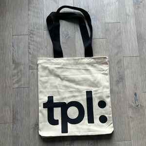 tpl: Cream Canvas Tote Bag